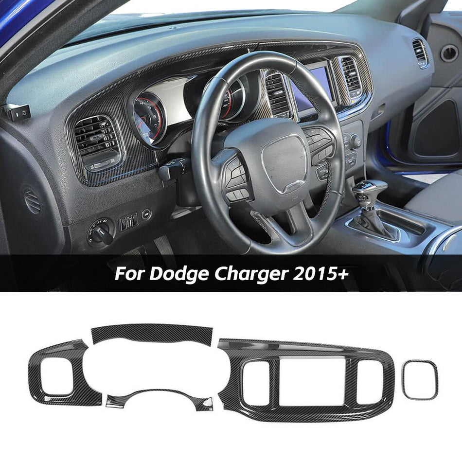 For 2015+ Dodge Charger 8.4 inches Console Dashboard Panel Cover Trim