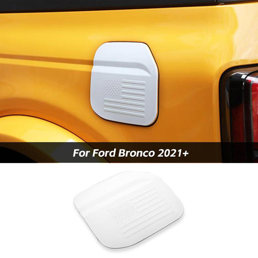 Exterior Door Filler Fuel Gas Cap Cover Trim For Ford Bronco 2021+ US Flag Accessories | CheroCar