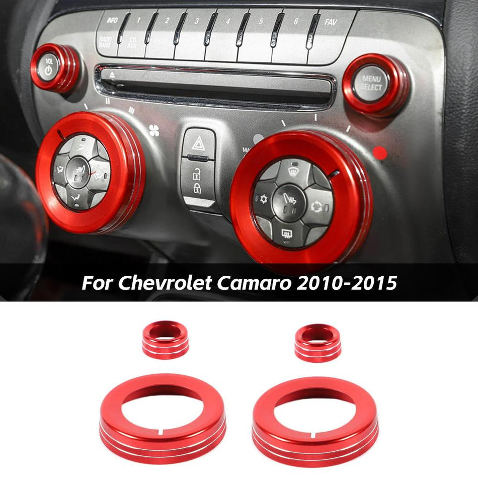 For 2010-2015 Chevrolet Camaro Center Control Switch Button Knob Ring Trim