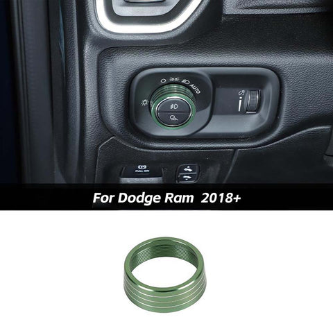 Headlight Switch Knob Trim Cover Ring Decor For Dodge Ram 1500 2018+ Accessories | CheroCar