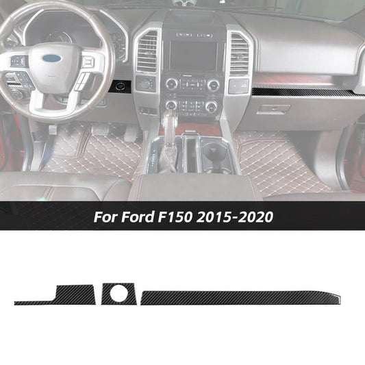 Soft Carbon Fiber Center Console Dashboard Trim Sticker for Ford F-150 2015-2020｜CheroCar