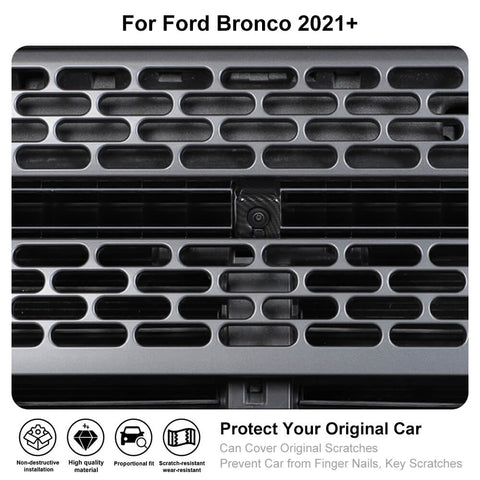 Front Center Grill Grille Camera Decoration Cover Trim For Ford Bronco 2021+ Accessories | CheroCar