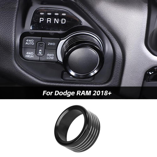 Gear Shift Switch Button Knob Bezel Trim Decor Ring For Dodge RAM 2018+ Accessories | CheroCar