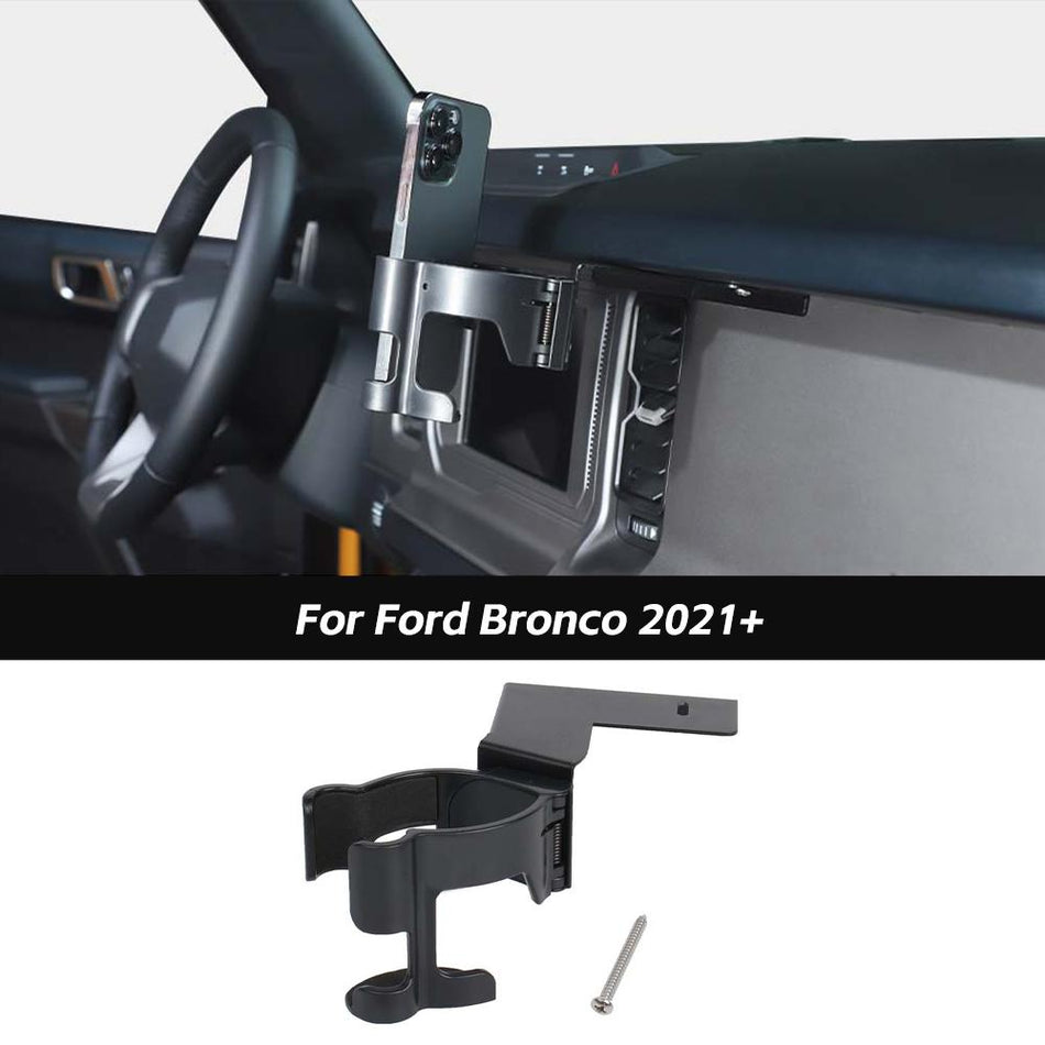 For 2021+ Ford Bronco Dashboard Cell Phone Water Cup Holder Mount Bracket Stand