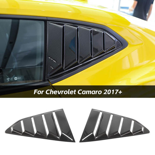 Side Rear Window Louvers Blinds Cover Trim For Chevrolet Camaro 2017+ Accessories | CheroCar