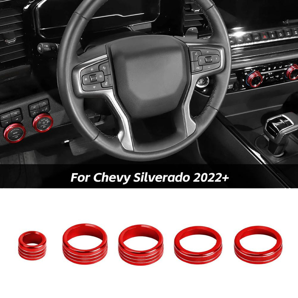 For 2022+ Chevy Silverado Headlight Center Console Radio Ac Switch Knob Trim