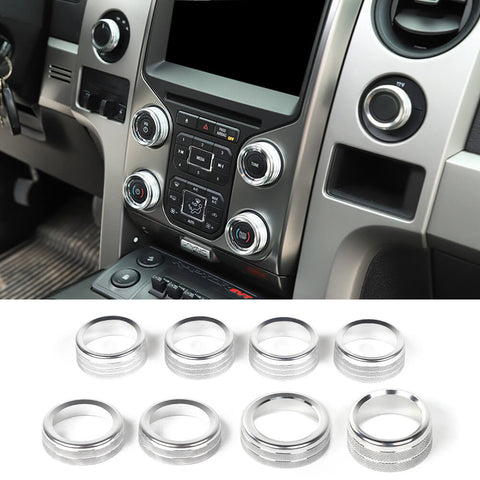 For 2013-2014 Ford F150 AC CD Switch 4WD Control Knob Ring Trim