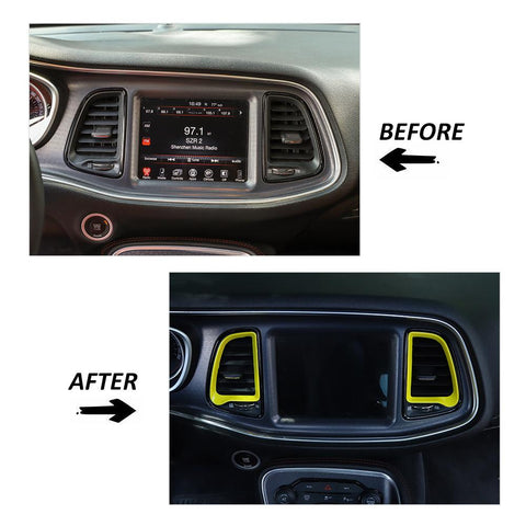 Center Console Air Condition Vent Ring Trim For Dodge Challenger 2015+ Accessories | CheroCar