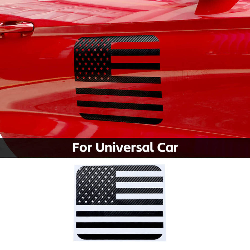 For Universal US Flag Rectangle Sticker Trim