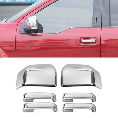 For 2015-2020 Ford F150 Rearview Mirror Cover & Door Handle Trim