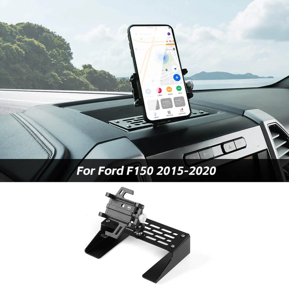 For 2015-2020 Ford F150 Console Dashboard Storage Box Phone Holder Mount Bracket