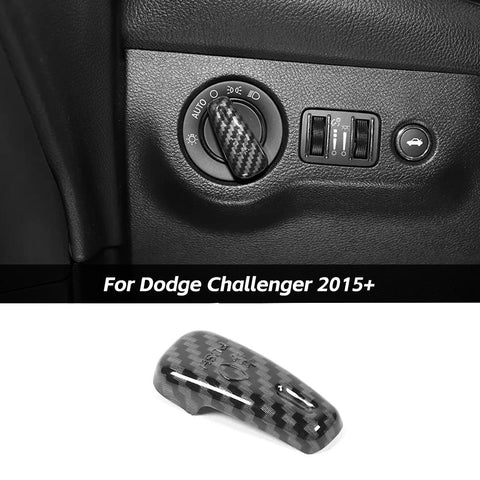 Headlight Switch Knob Trim Cover for Dodge Challenger 2015+ & Charger 2010+ & Durango 2011+ & 300CC 2011+｜CheroCar