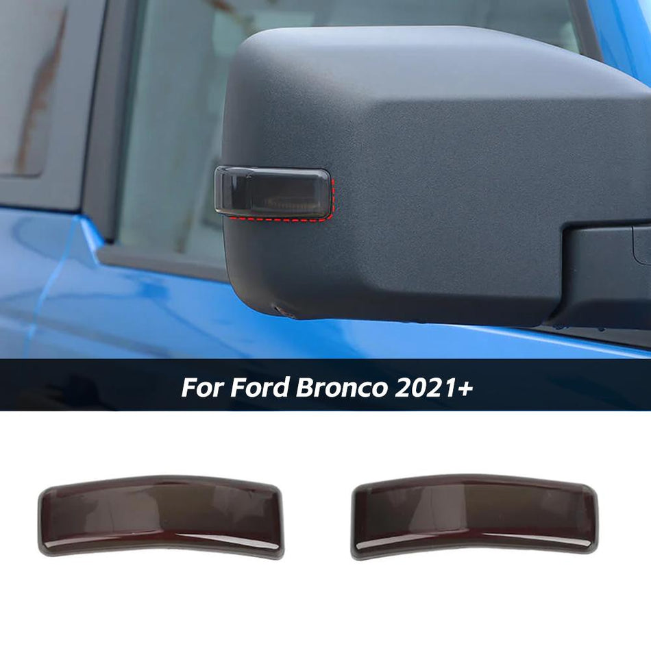 For 2021+ Ford Bronco Side Rearview Mirror Turn Light Lamp Cover Trim