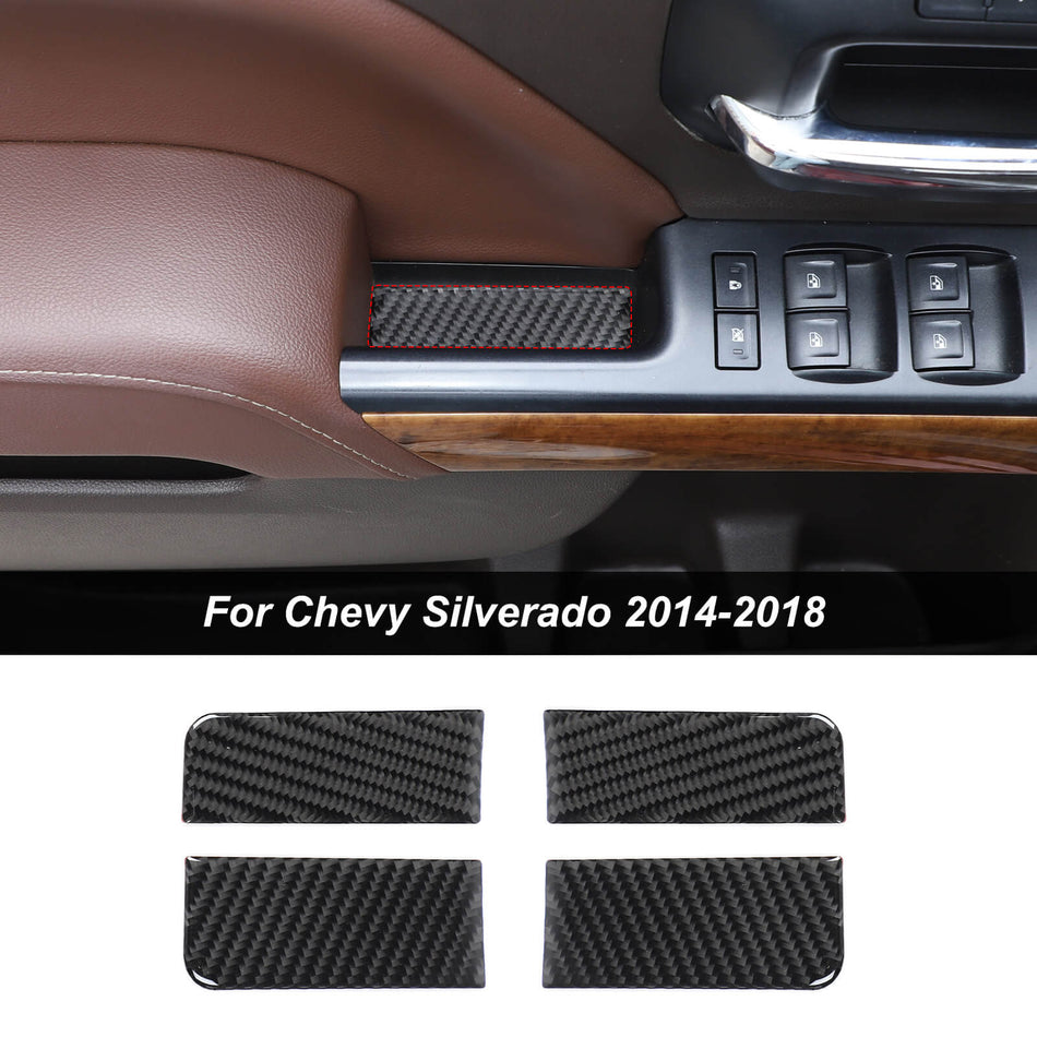 For 2014-2018 Chevy Silverado GMC/SIERRA Door Handle Storage Box Slot Mat Cover Trim