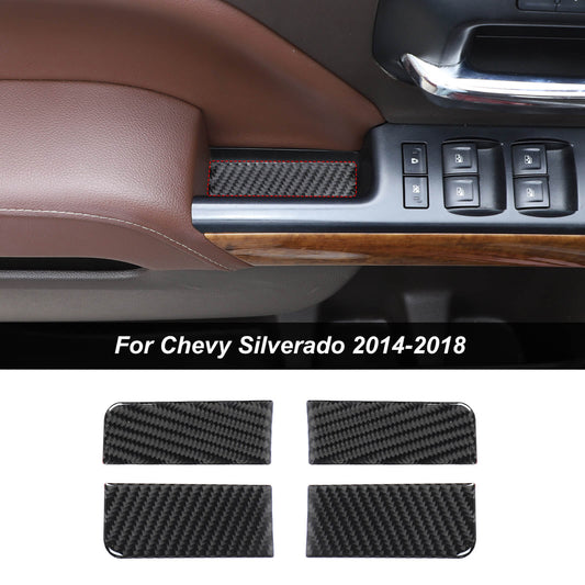 Door Handle Storage Box Slot Mat Cover Trim For Chevy Silverado GMC/SIERRA 2014-2018 Accessories | CheroCar