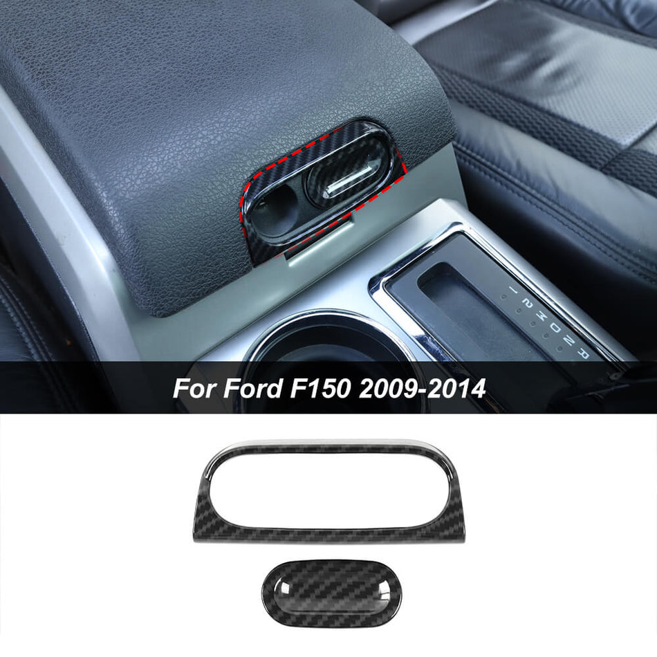 For 2009-2014 Ford F150 Raptor Central Armrest Box Switch Button Frame Trim Cover