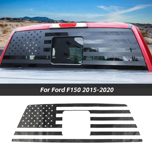 Rear Window Trim Cover Sticker Decal US Flag for Ford F150 2015+｜CheroCar