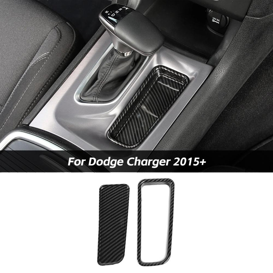For 2015+ Dodge Charger Inner Gear Shift Storage Box Panel Trim Cover