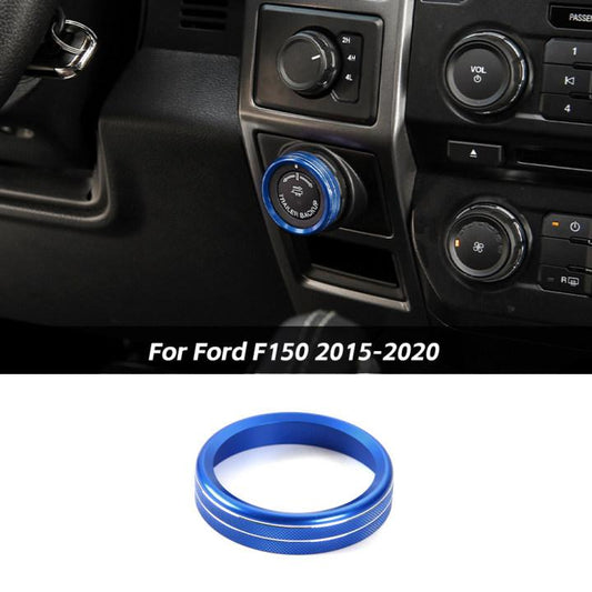 Inner Center Trailer Backup Switch Knob Trim Cover Ring For Ford F150 2015-2020 Accessories | CheroCar