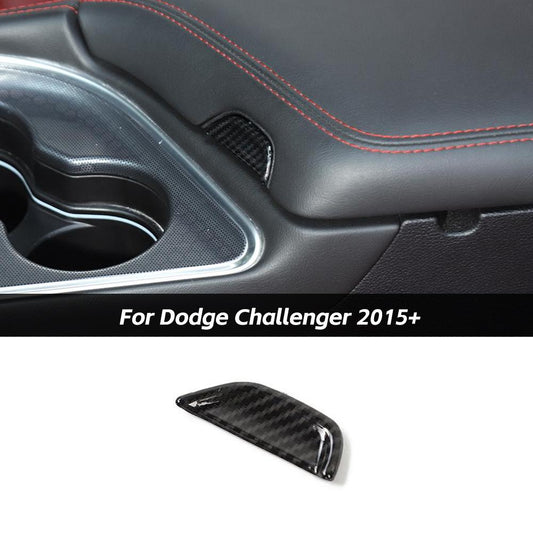 Armrest Box Switch Cover Trim For Dodge Challenger 2015+ Carbon Fibe Accessories | CheroCar