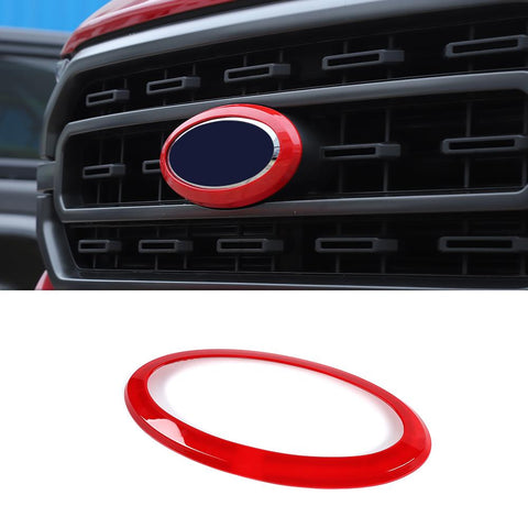 Front Grille Logo Emblem Badge Ring Trim For Ford F150 2021+ Accessories (no Camera) ｜CheroCar