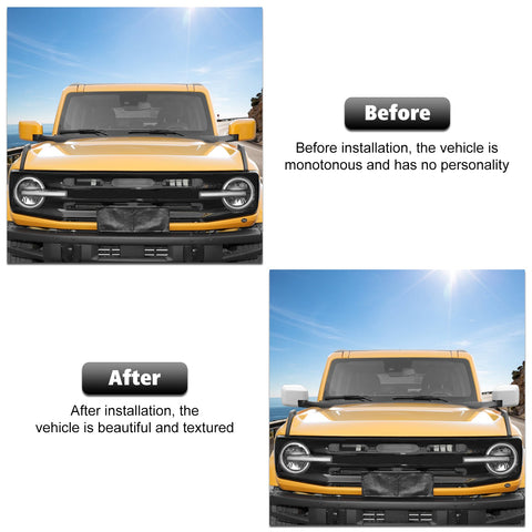 Side Rearview Mirror Caps Cover For Ford Bronco 2021+ Accessories｜CheroCar
