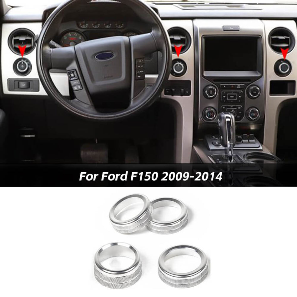For 2009-2014 Ford F150 Raptor Headlight Switch 4WD Knob Trim Ring