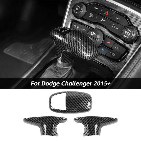 Gear Shift Knob Head Cover Trim for Dodge Challenger/Charger 2015+ & Durango 2018+｜CheroCar