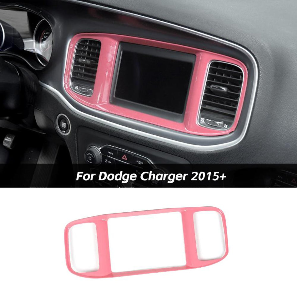 For 2015+ Dodge Charger Console Navigation GPS Panel Decor Cover Trim