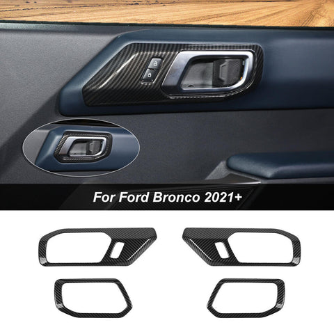 Interior Door Handles Bowl Cover Trim Bezels for Ford Bronco 2021+ Accessories｜CheroCar