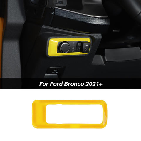 Front Control Headlight Switch Panel Cover Trim For Ford Bronco/Bronco Sport 2021+/Mustang 2024+ Accessories | CheroCar