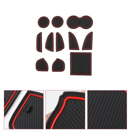 11PCS Non-Slip Door Cup Slot Cup Mat Console Liner For Dodge Challenger 2015+ Accessories | CheroCar