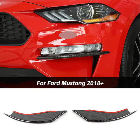 Front Bumper Winglets Fog Light Trim Strip Cover for Ford Mustang 2018+｜CheroCar