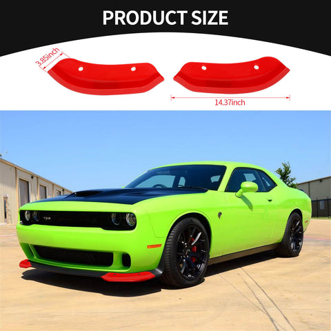 Front Splitter Bumper Lip Protector Cover Trim for Dodge Challenger SRT Hellcat 2015+｜CheroCar