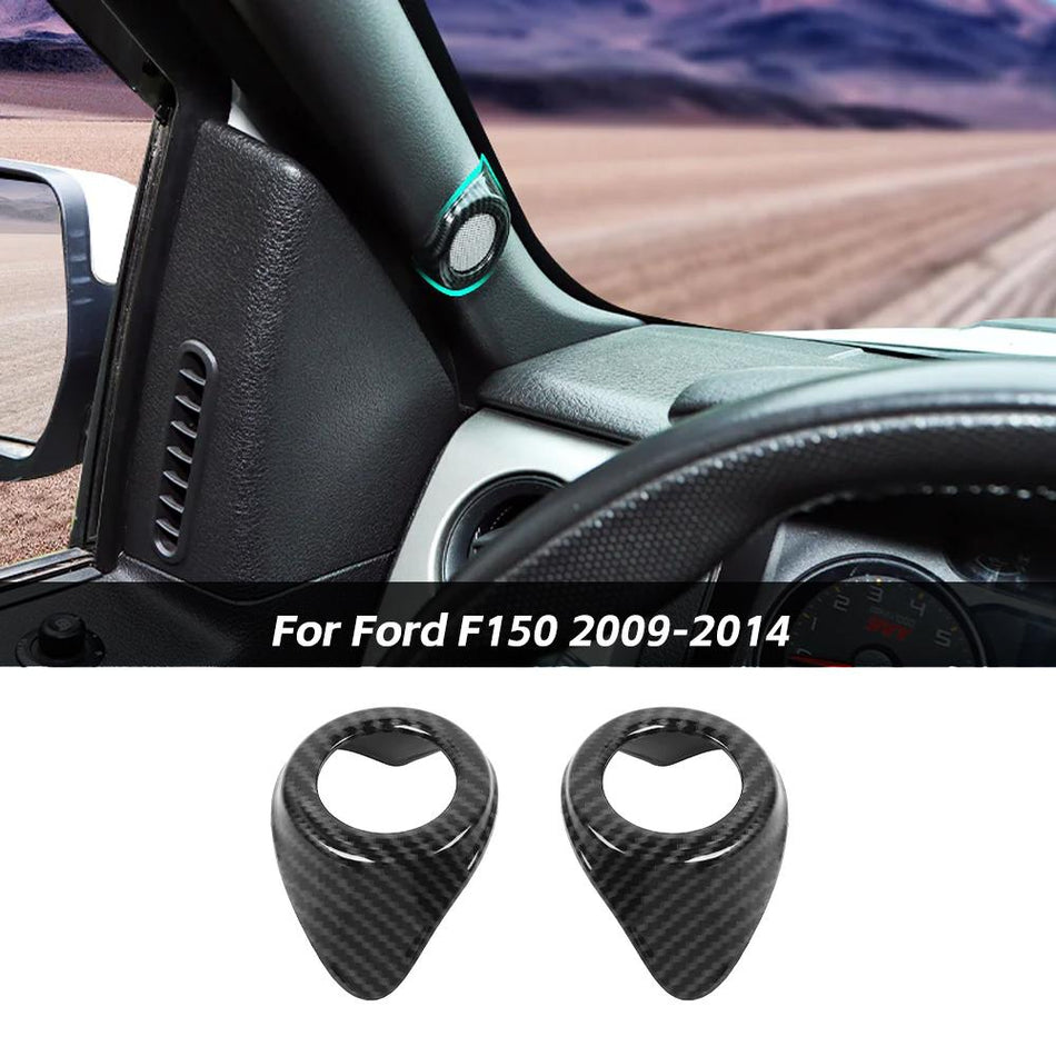 For 2009-2014 Ford F150 Raptor A-pillar Speaker Cover Trim Decor Bezels