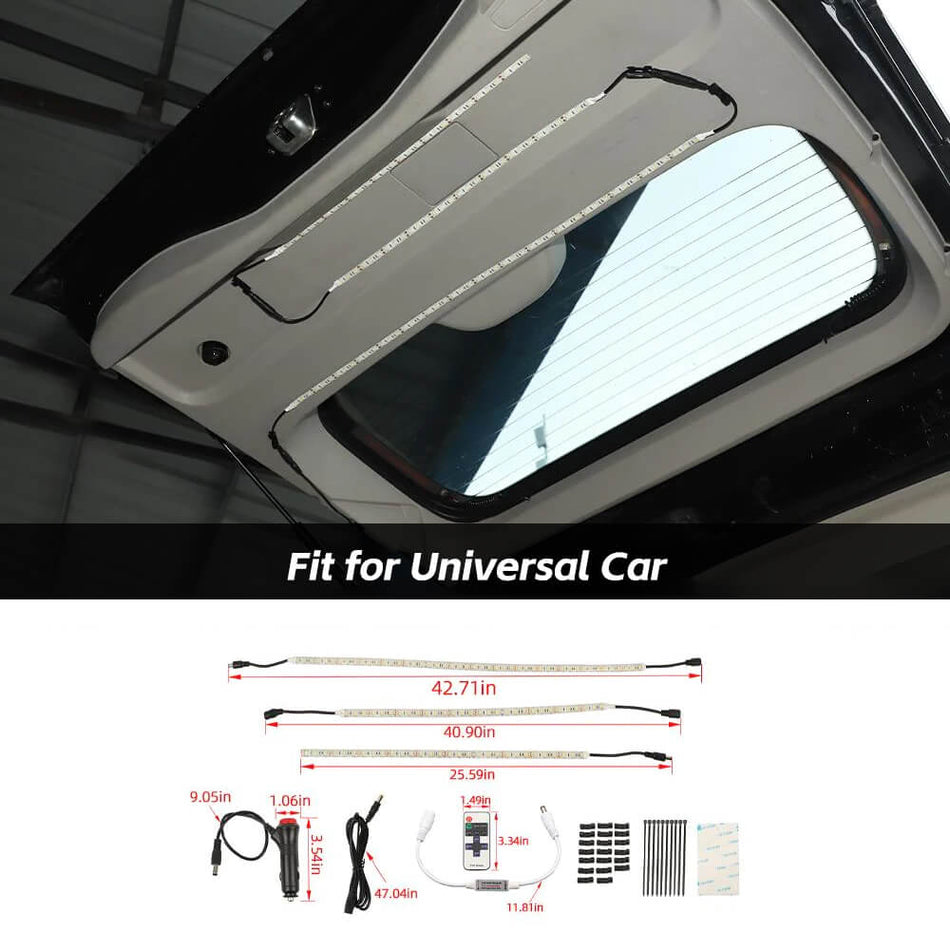 For Universal car Rear Tailgate LED Glass Gate Hatch Dome Light Bar