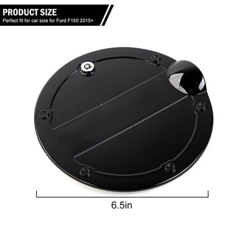 Fuel Tank Cover Cap Gas Trim Glossy Black For 2015-2020 Ford F150｜CheroCar