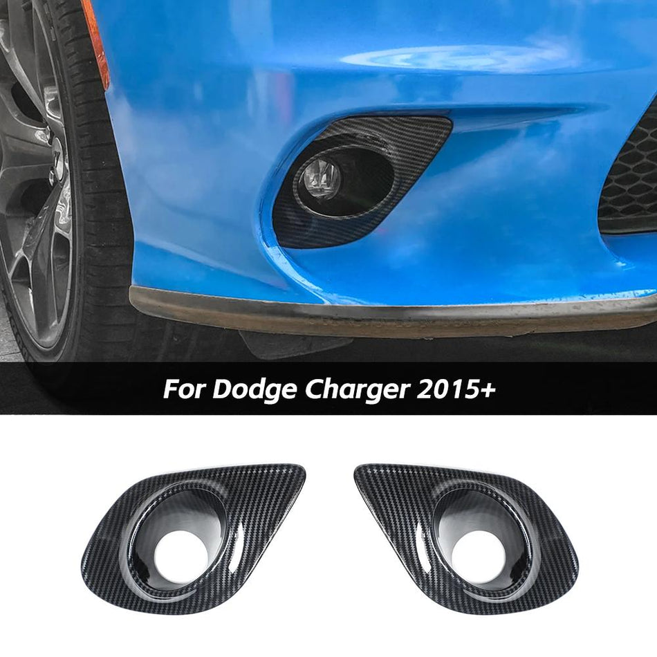 For 2015+ Dodge Charger Front Bumper Fog Light Lamp Cover Trim