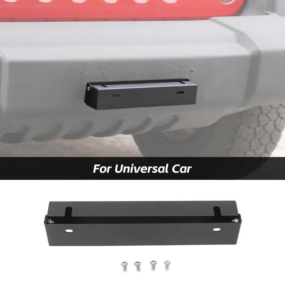 For Universal Car Black Metal License Plate Conversion Rack Base