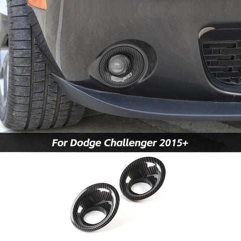 For 2015+ Dodge Challenger Front Fog Light Covers Lamp Trim