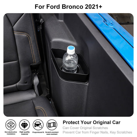 Rear Water Cup Holder Storage Box Pocket For Ford Bronco 2021+ Accessories 2Door | CheroCar