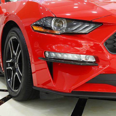 Front Bumper Winglets Fog Light Trim Strip Cover for Ford Mustang 2018+｜CheroCar