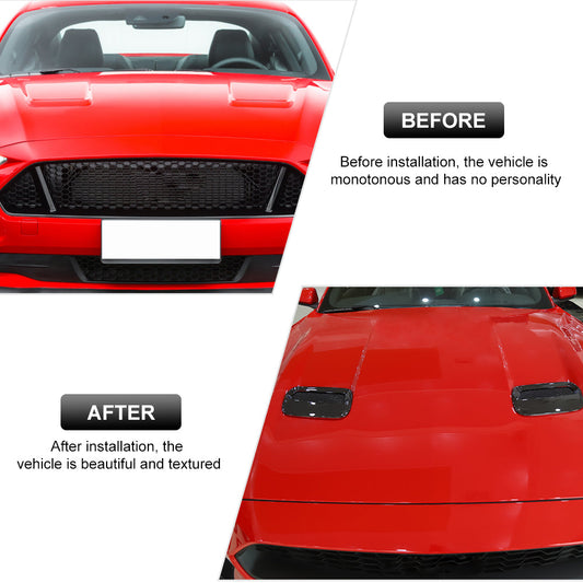 For 2018-2023 Ford Mustang Front Hood Air Vent Molding Cover Trim