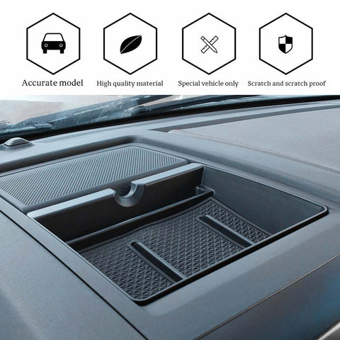 Black Center Console Tray Storage Box For Ford F150 2015-2020 Accessories | CheroCar