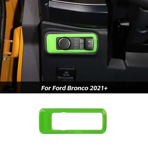 Front Control Headlight Switch Panel Cover Trim For Ford Bronco/Bronco Sport 2021+/Mustang 2024+ Accessories | CheroCar