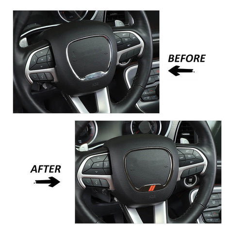 Steering Wheel Center Trim Ring for Dodge Challenger & Charger 2015+ & Durango 2014+｜CheroCar