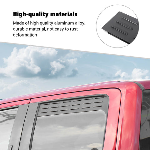 Rear Window Glass Louver Air Vent Panel Trim For Ford F150 2015+ Accessories | CheroCar