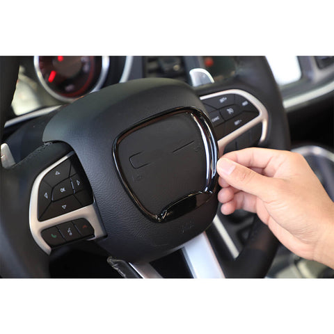 Steering Wheel Moulding Frame Cover Trim For Dodge Challenger 2015+ & Charger 2015+ & Durango 2014+｜CheroCar