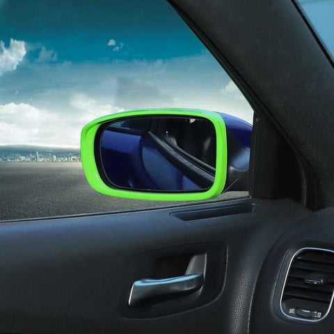 Rearview Mirror Rain Eyebrow Frame Trim For Dodge Charger 2011+ light Green Accessories | CheroCar