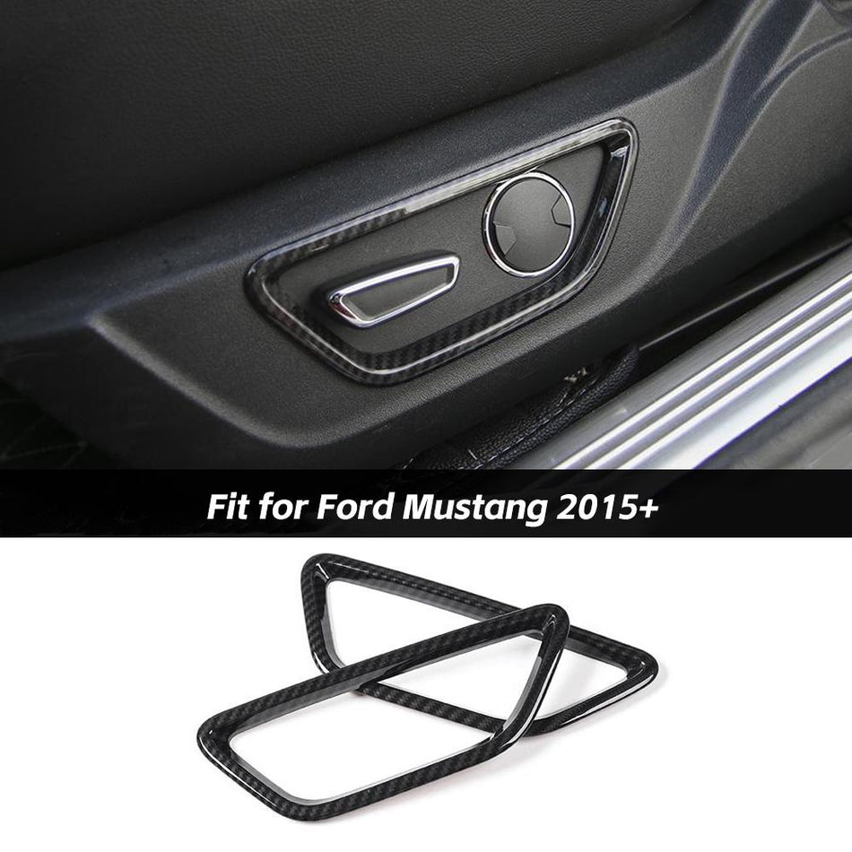 For 2015+ Ford Mustang Seat Adjust Switch Button Trim Bezel